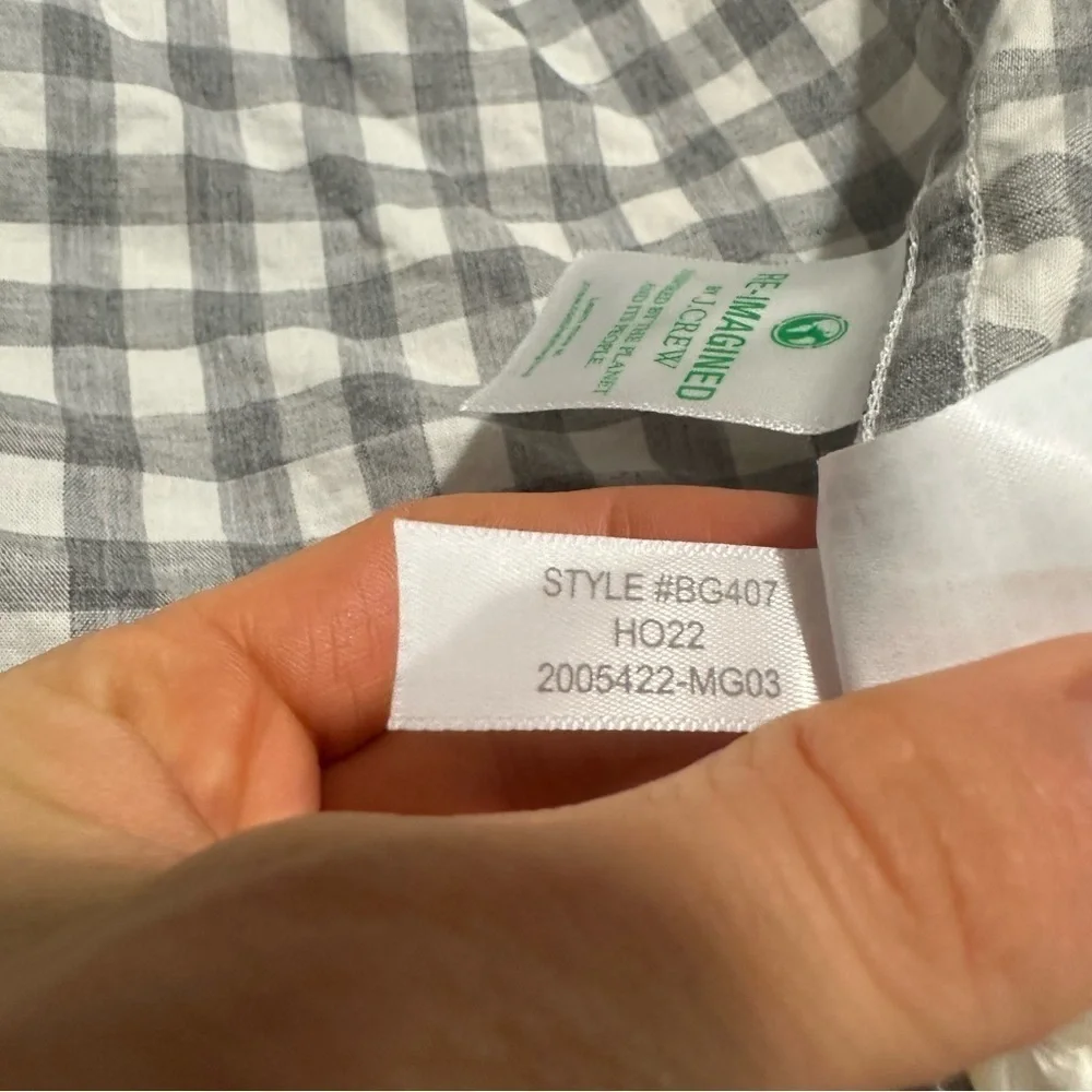 NWOT j crew Secret Wash organic cotton poplin shirt